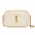 Mini Lou in Quilted Leather - White