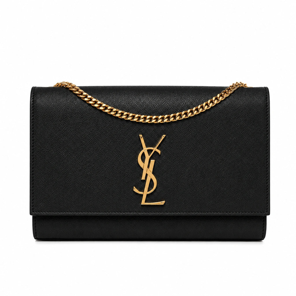 Kate Medium in Grain de Poudre Embossed Leather - Black