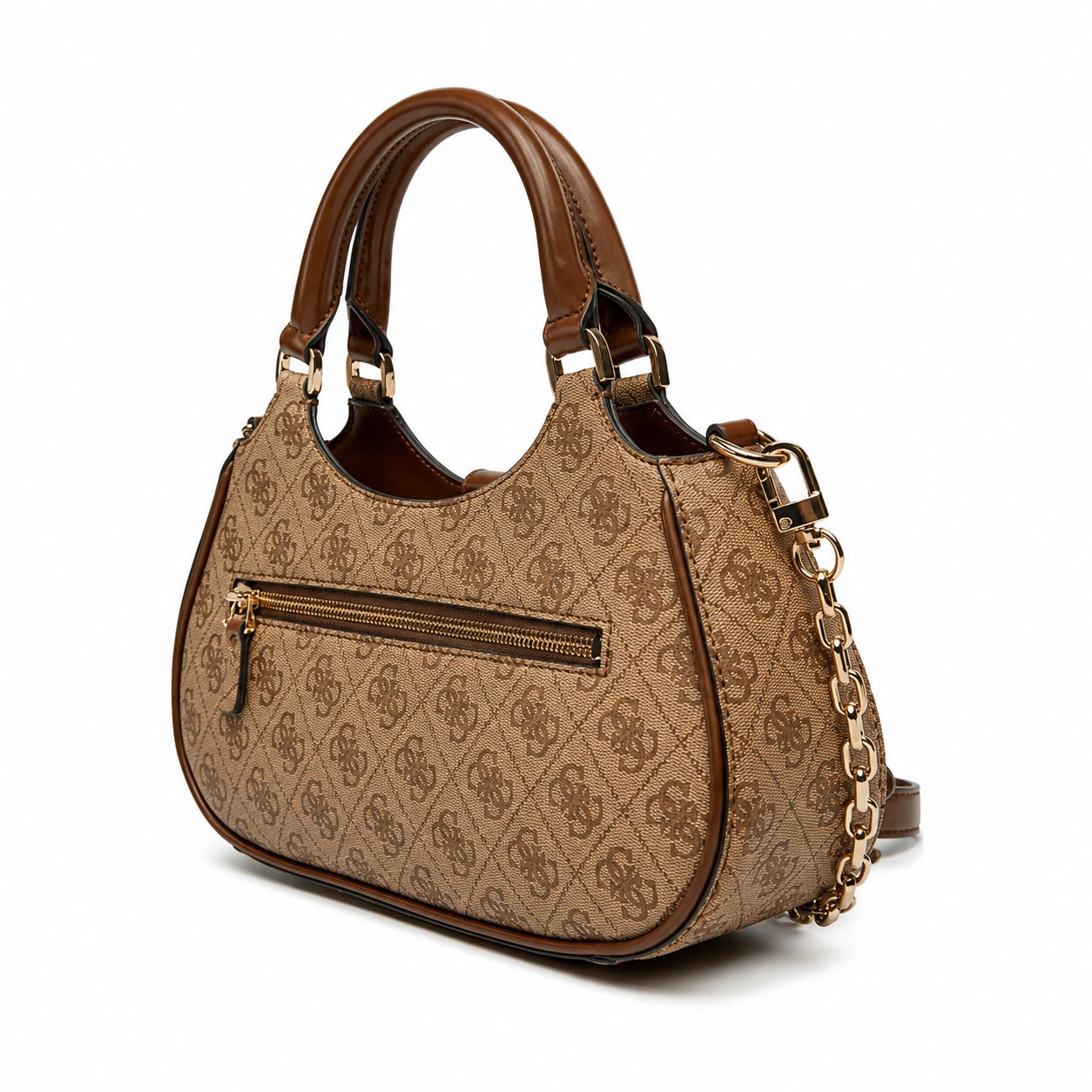 Nolana Girlfriend Satchel Latte Logo - Brown