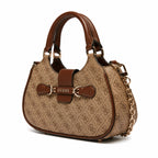 Nolana Girlfriend Satchel Latte Logo - Brown