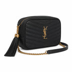 Mini Lou in Quilted Leather - Black