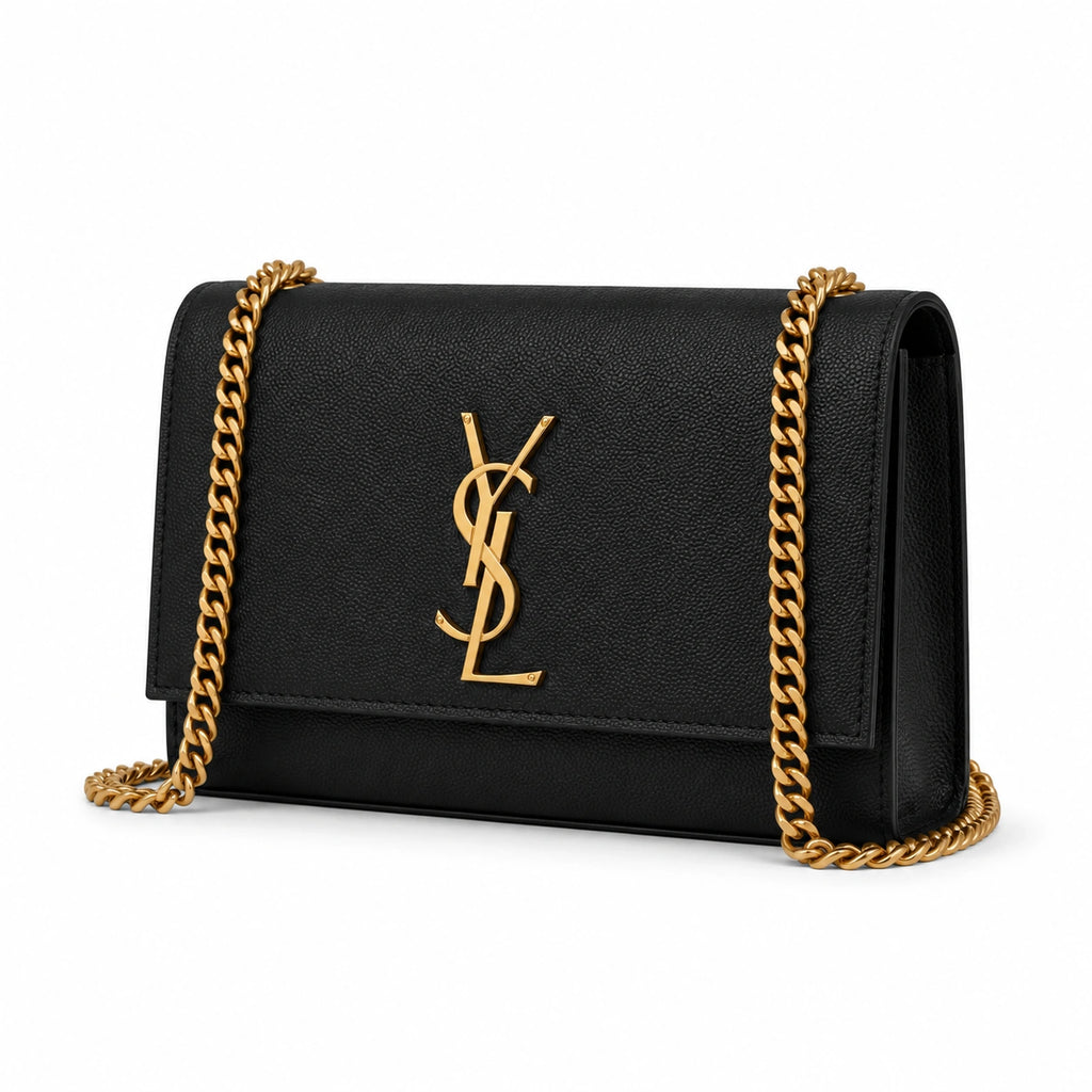Kate Medium in Grain de Poudre Embossed Leather - Black