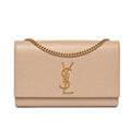 Kate Medium in Grain de Poudre Embossed Leather - Dark Beige