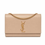 Kate Medium in Grain de Poudre Embossed Leather - Dark Beige