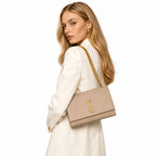 Kate Medium in Grain de Poudre Embossed Leather - Dark Beige