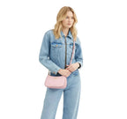 Teri Shoulder Bag In Signature Canvas - Gold/Powder Pink