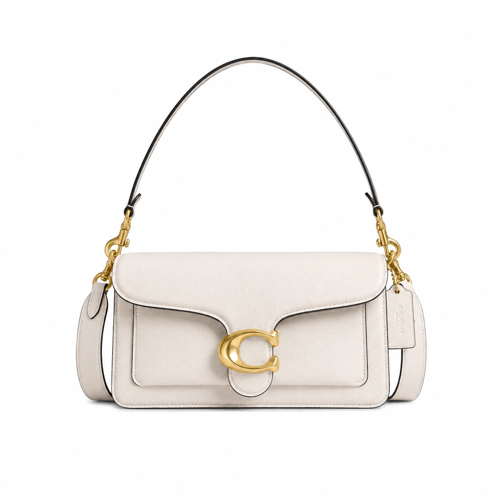 Tabby Shoulder Bag  26 - Brass/Chalk