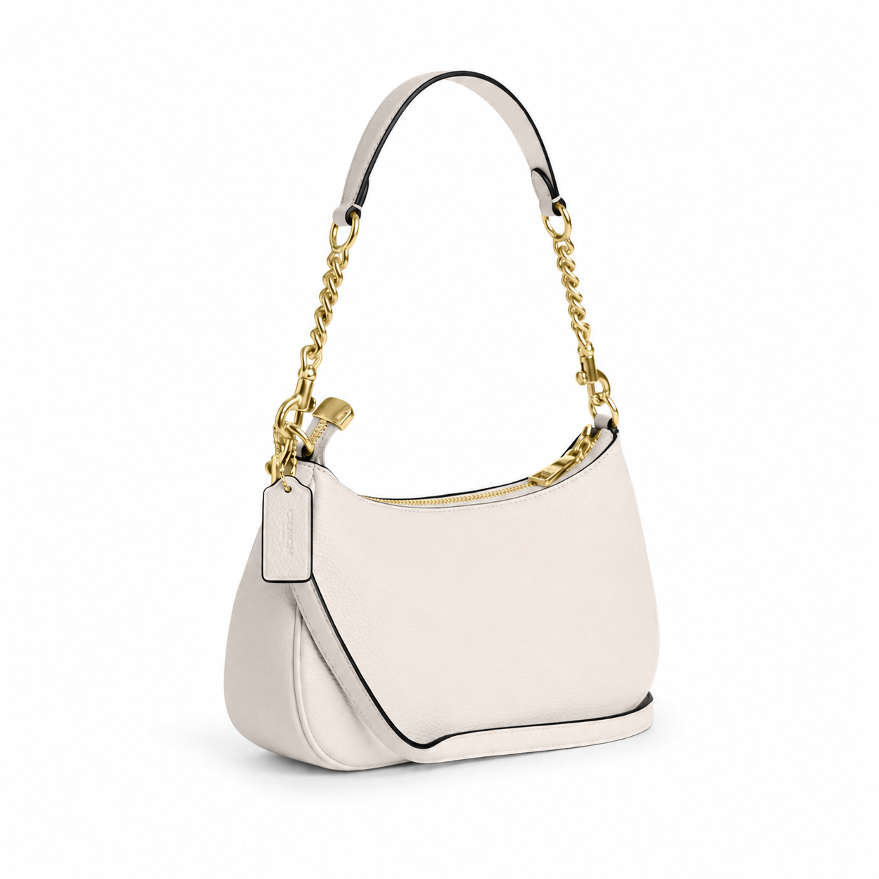 Teri Shoulder Bag In Signature Canvas - Gold/White
